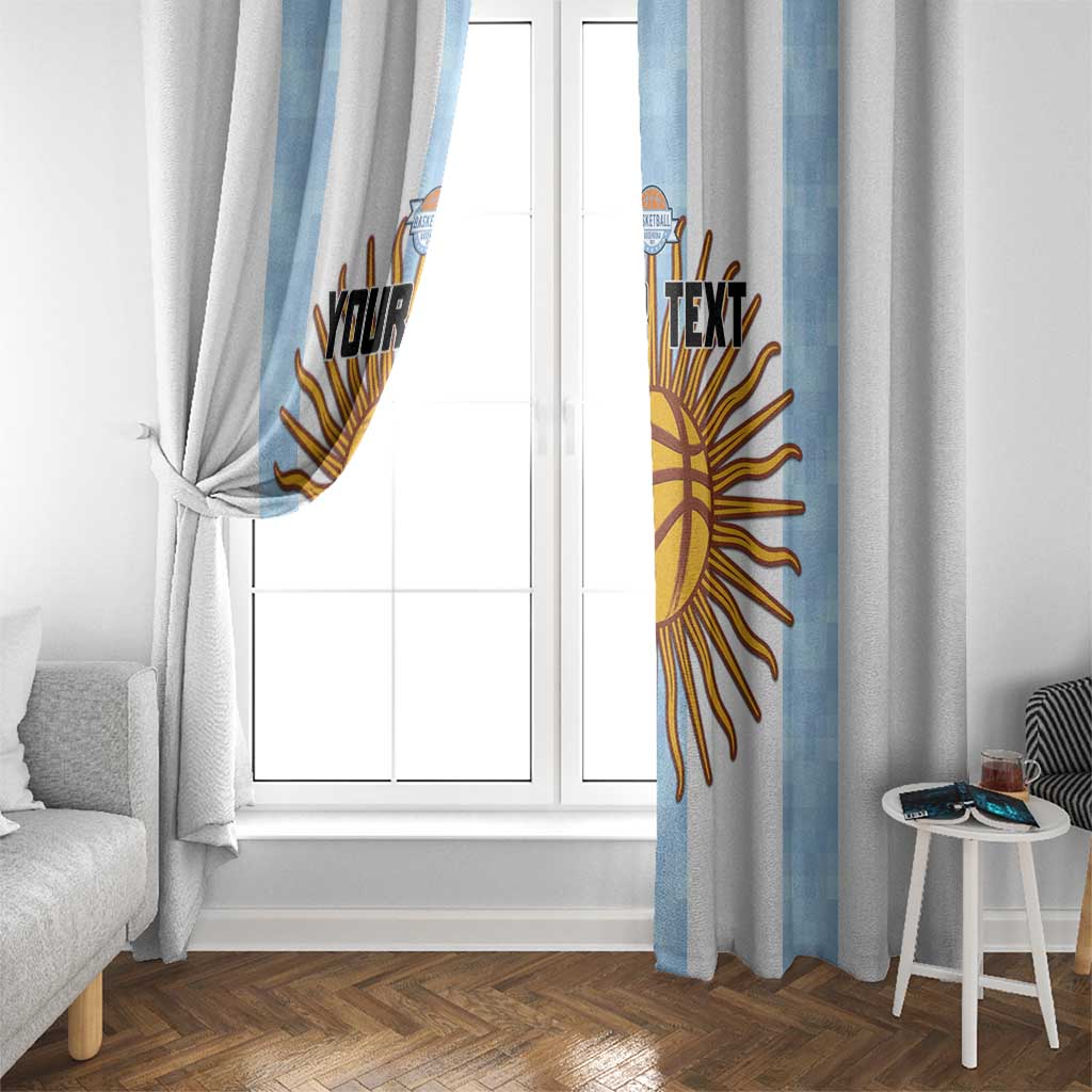 Custom Argentina Basketball Window Curtain Go El Alma Argentina