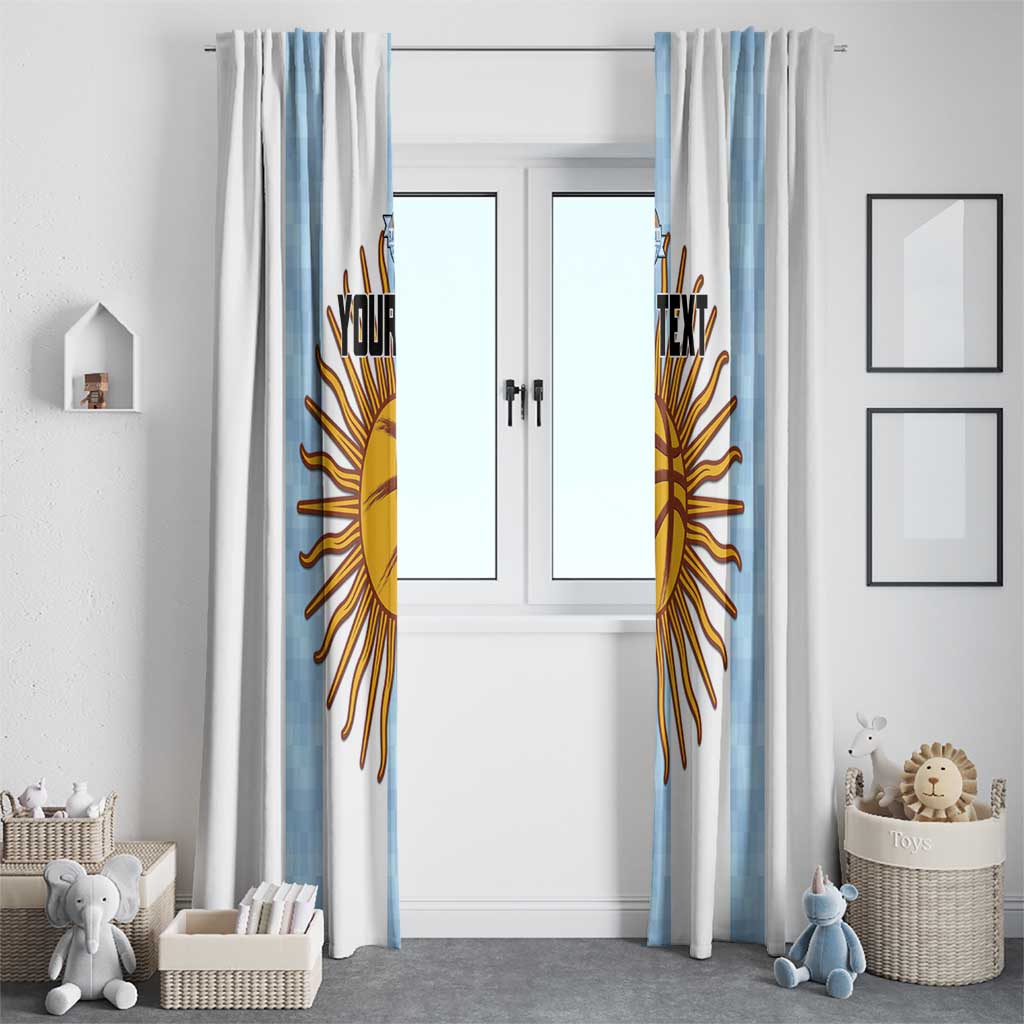 Custom Argentina Basketball Window Curtain Go El Alma Argentina