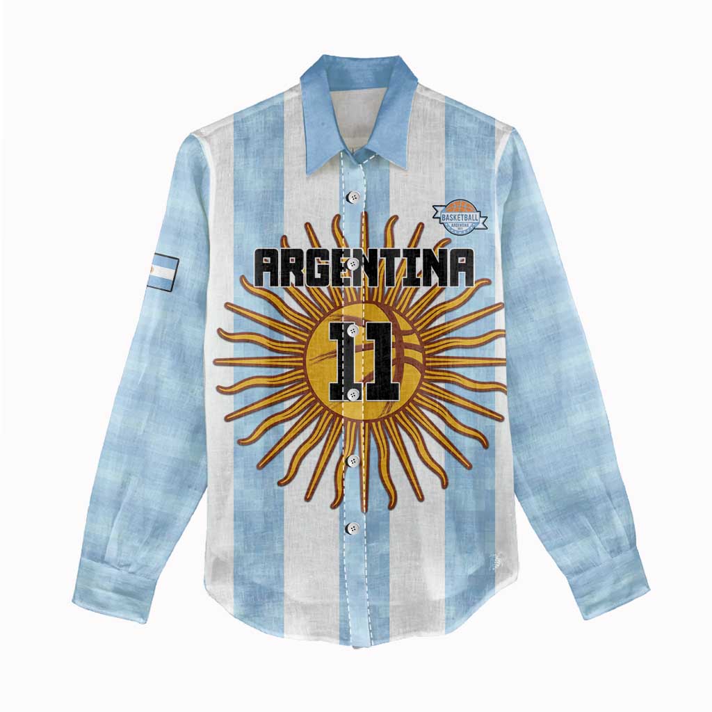 Custom Argentina Basketball Women Casual Shirt Go El Alma Argentina