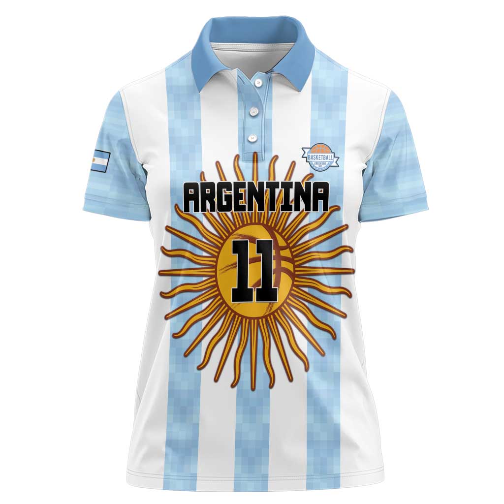 Custom Argentina Basketball Women Polo Shirt Go El Alma Argentina