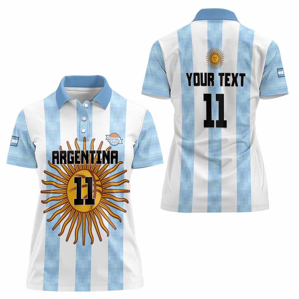 Custom Argentina Basketball Women Polo Shirt Go El Alma Argentina
