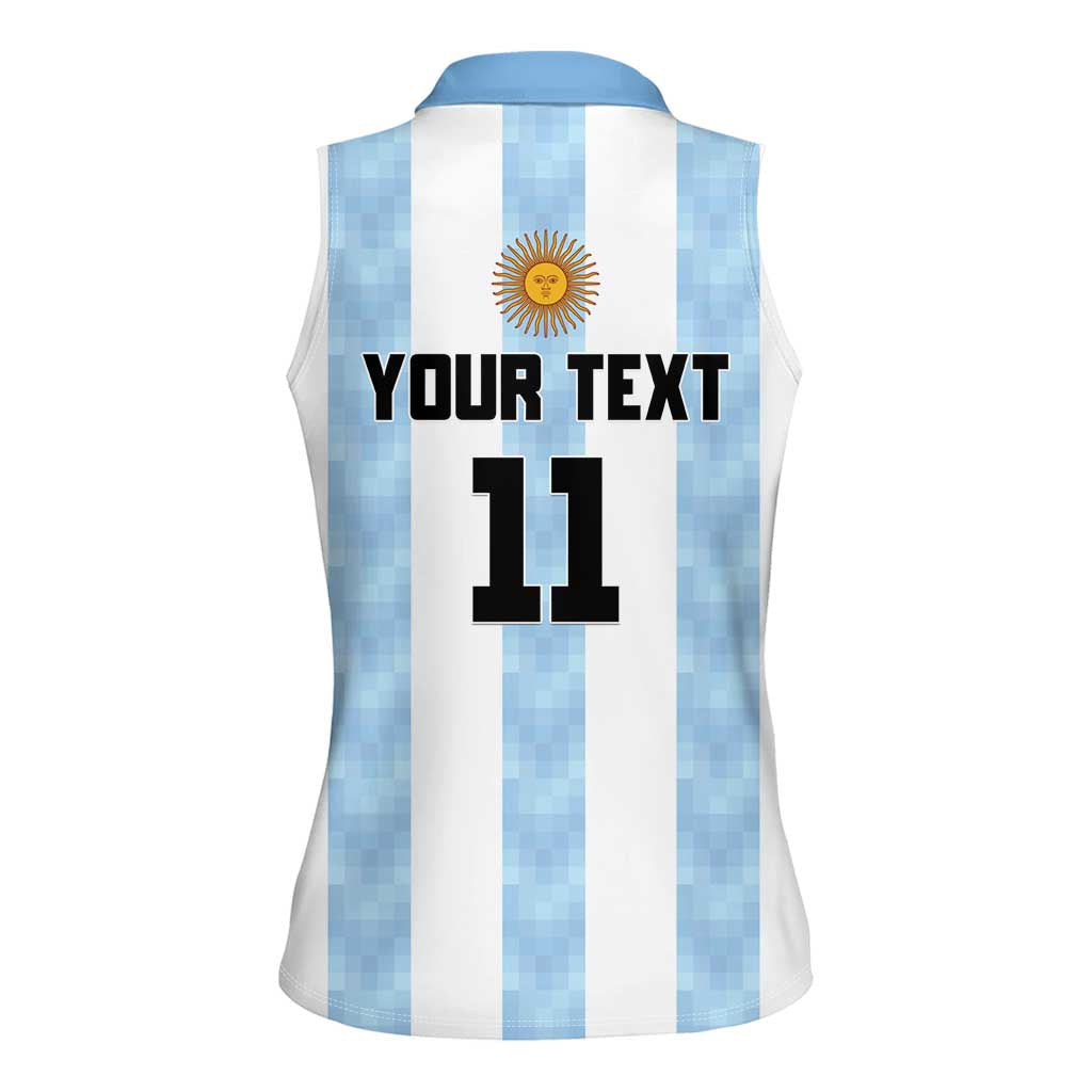 Custom Argentina Basketball Women Sleeveless Polo Shirt Go El Alma Argentina