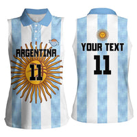 Custom Argentina Basketball Women Sleeveless Polo Shirt Go El Alma Argentina