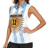 Custom Argentina Basketball Women Sleeveless Polo Shirt Go El Alma Argentina