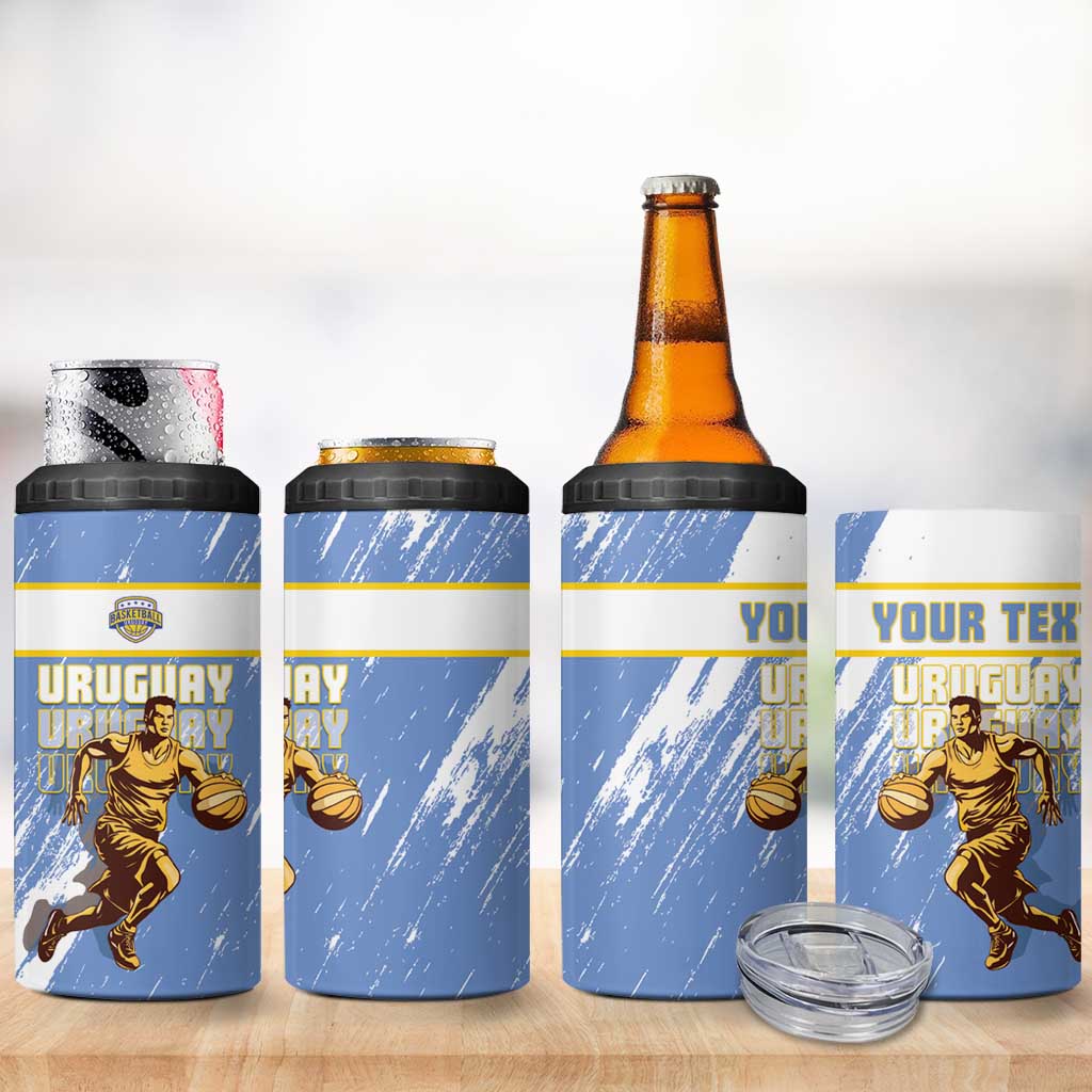 Custom Uruguay Basketball 4 in 1 Can Cooler Tumbler Come On Charruas
