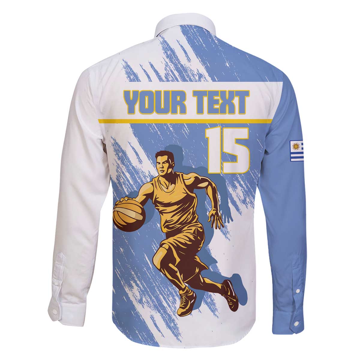 Custom Uruguay Basketball Family Matching Off The Shoulder Long Sleeve Dress and Hawaiian Shirt Come On Charruas