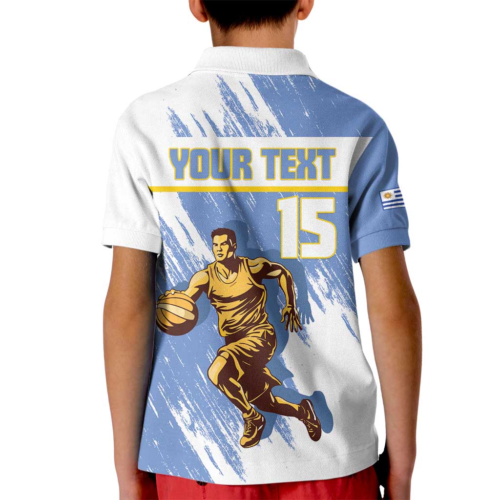 Custom Uruguay Basketball Kid Polo Shirt Come On Charruas