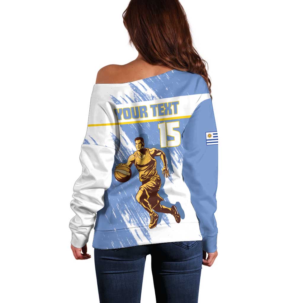 Custom Uruguay Basketball Off Shoulder Sweater Come On Charruas