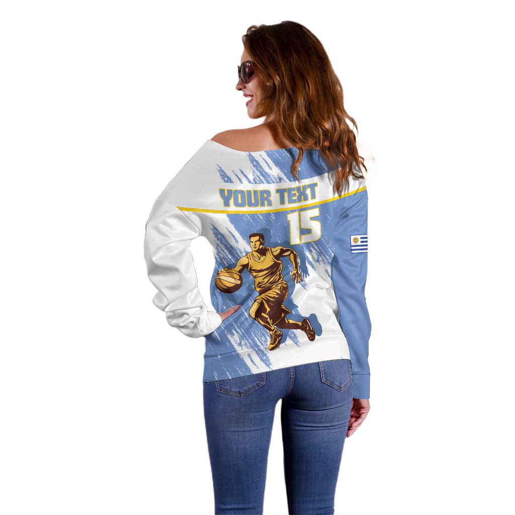 Custom Uruguay Basketball Off Shoulder Sweater Come On Charruas