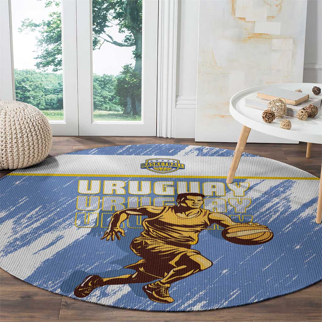 Uruguay Basketball Round Carpet Come On Charruas