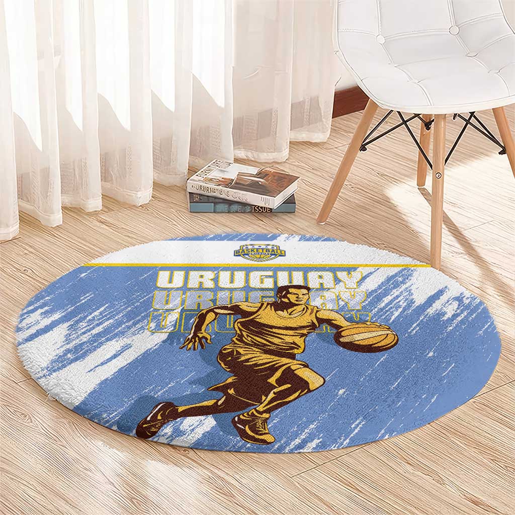 Uruguay Basketball Round Carpet Come On Charruas