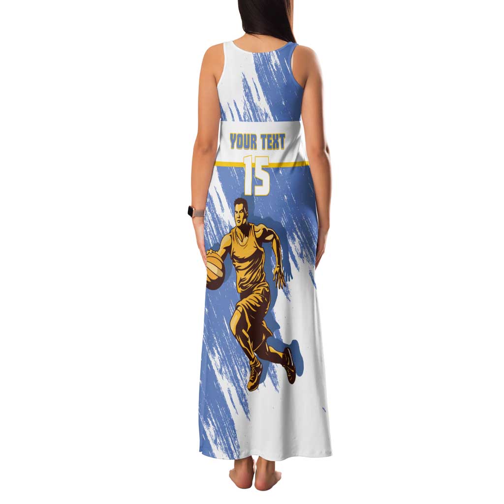 Custom Uruguay Basketball Tank Maxi Dress Come On Charruas