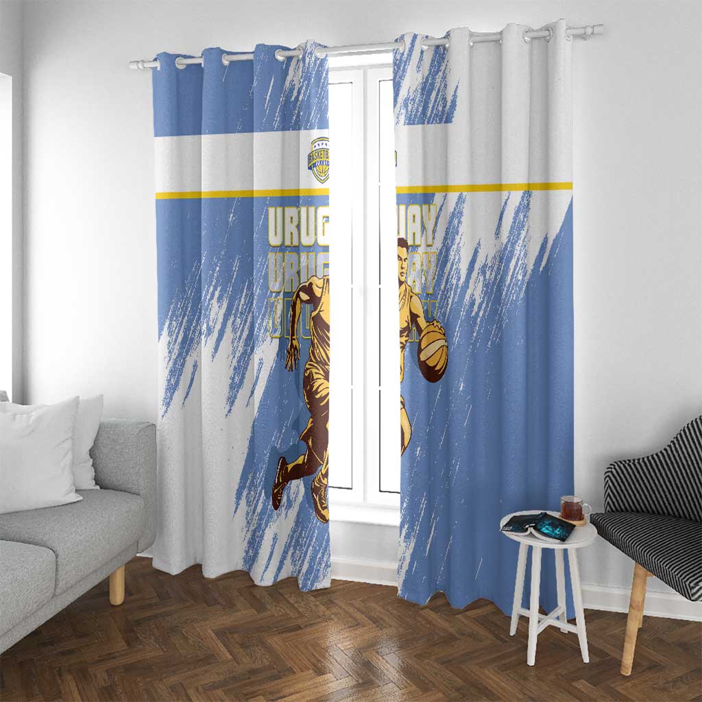 Uruguay Basketball Window Curtain Come On Charruas