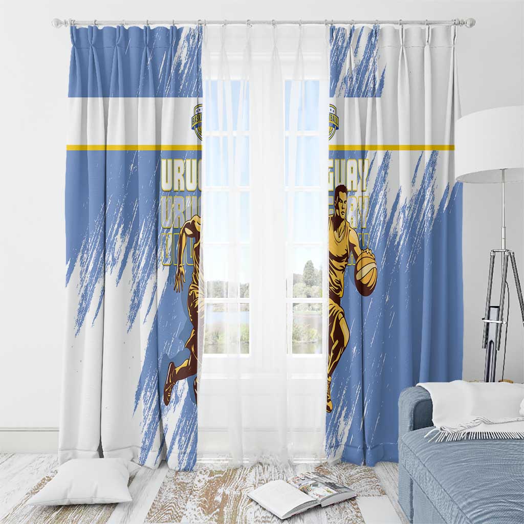 Uruguay Basketball Window Curtain Come On Charruas