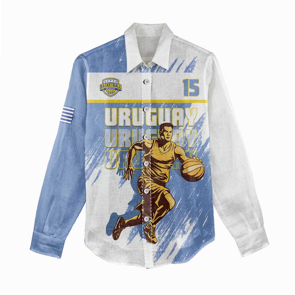 Custom Uruguay Basketball Women Casual Shirt Come On Charruas