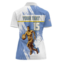 Custom Uruguay Basketball Women Polo Shirt Come On Charruas