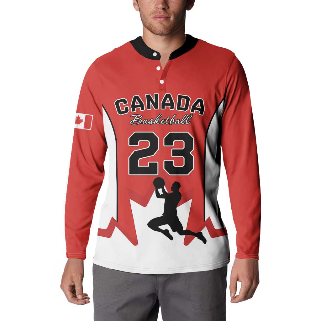Custom Canada Basketball Button Sweatshirt Go Champions Team Canada