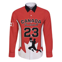 Custom Canada Basketball Family Matching Long Sleeve Bodycon Dress and Hawaiian Shirt Go Champions Team Canada