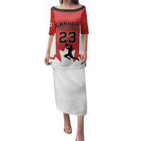 Custom Canada Basketball Family Matching Puletasi and Hawaiian Shirt Go Champions Team Canada