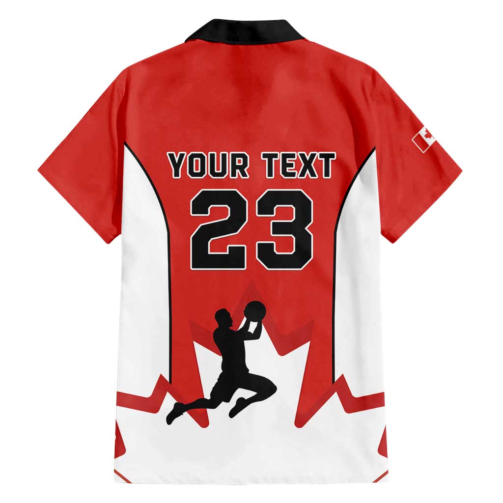 Custom Canada Basketball Family Matching Summer Maxi Dress and Hawaiian Shirt Go Champions Team Canada