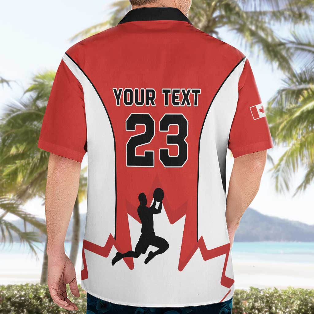 Custom Canada Basketball Hawaiian Shirt Go Champions Team Canada