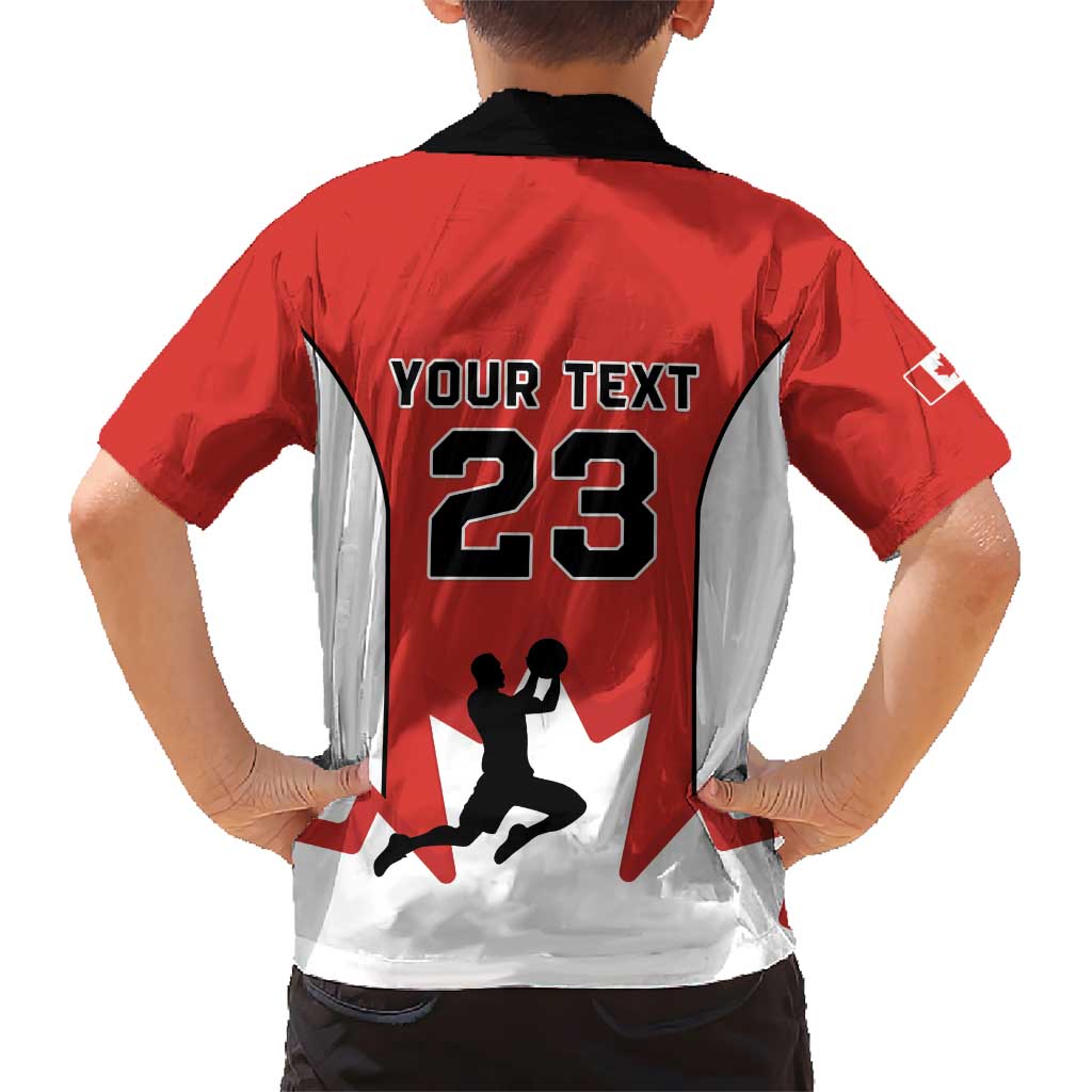 Custom Canada Basketball Kid Hawaiian Shirt Go Champions Team Canada
