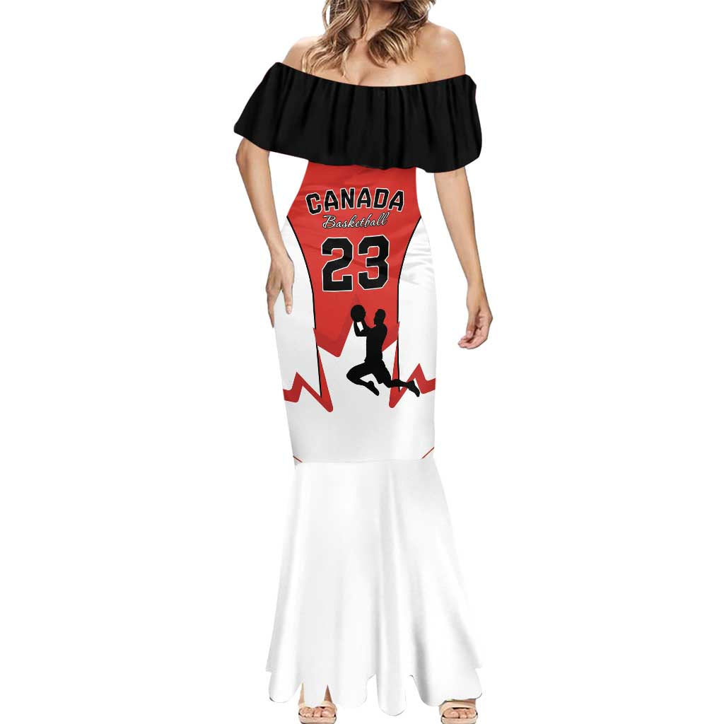 Custom Canada Basketball Mermaid Dress Go Champions Team Canada