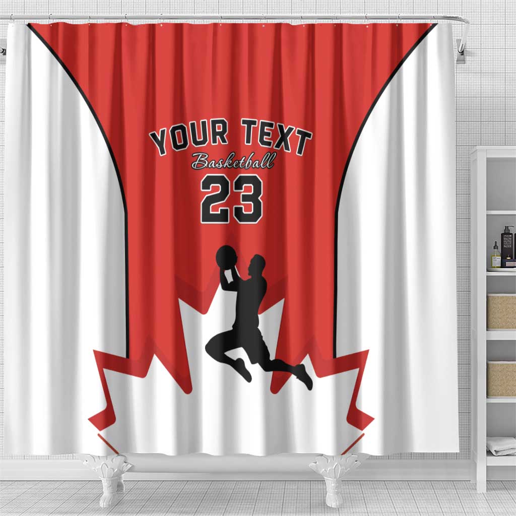 Custom Canada Basketball Shower Curtain Go Champions Team Canada