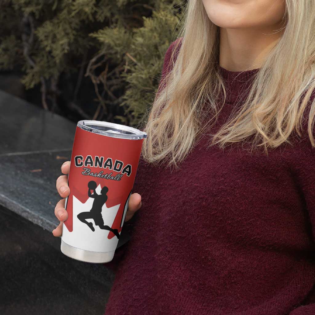 Custom Canada Basketball Tumbler Cup Go Champions Team Canada