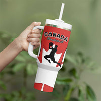 Custom Canada Basketball Tumbler With Handle Go Champions Team Canada