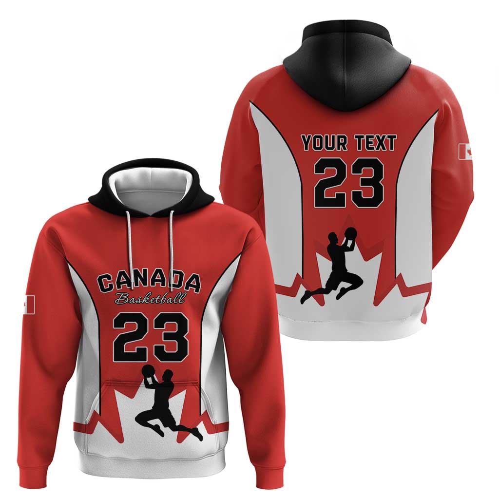 Custom Canada Basketball Zip Hoodie Go Champions Team Canada
