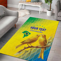 Custom Brazil Football Area Rug Go Canarinho Go