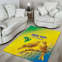 Custom Brazil Football Area Rug Go Canarinho Go
