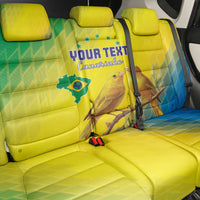 Custom Brazil Football Back Car Seat Cover Go Canarinho Go