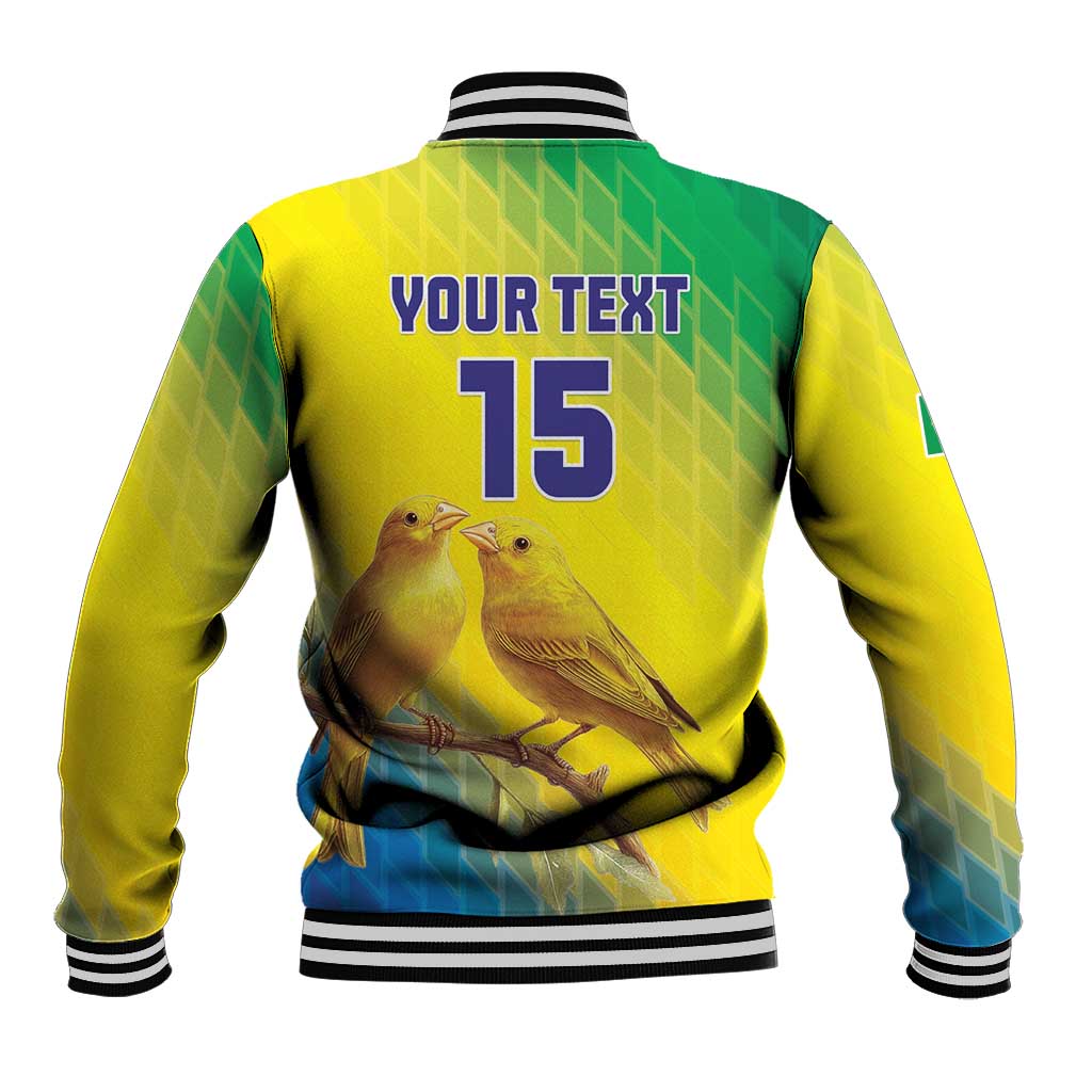 Custom Brazil Football Baseball Jacket Go Canarinho Go