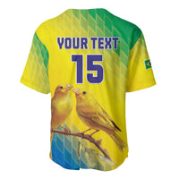 Custom Brazil Football Baseball Jersey Go Canarinho Go