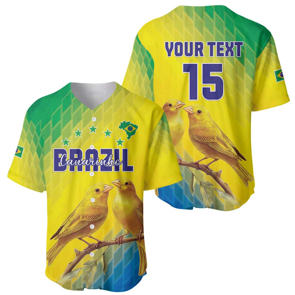 Custom Brazil Football Baseball Jersey Go Canarinho Go