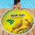 Custom Brazil Football Beach Blanket Go Canarinho Go