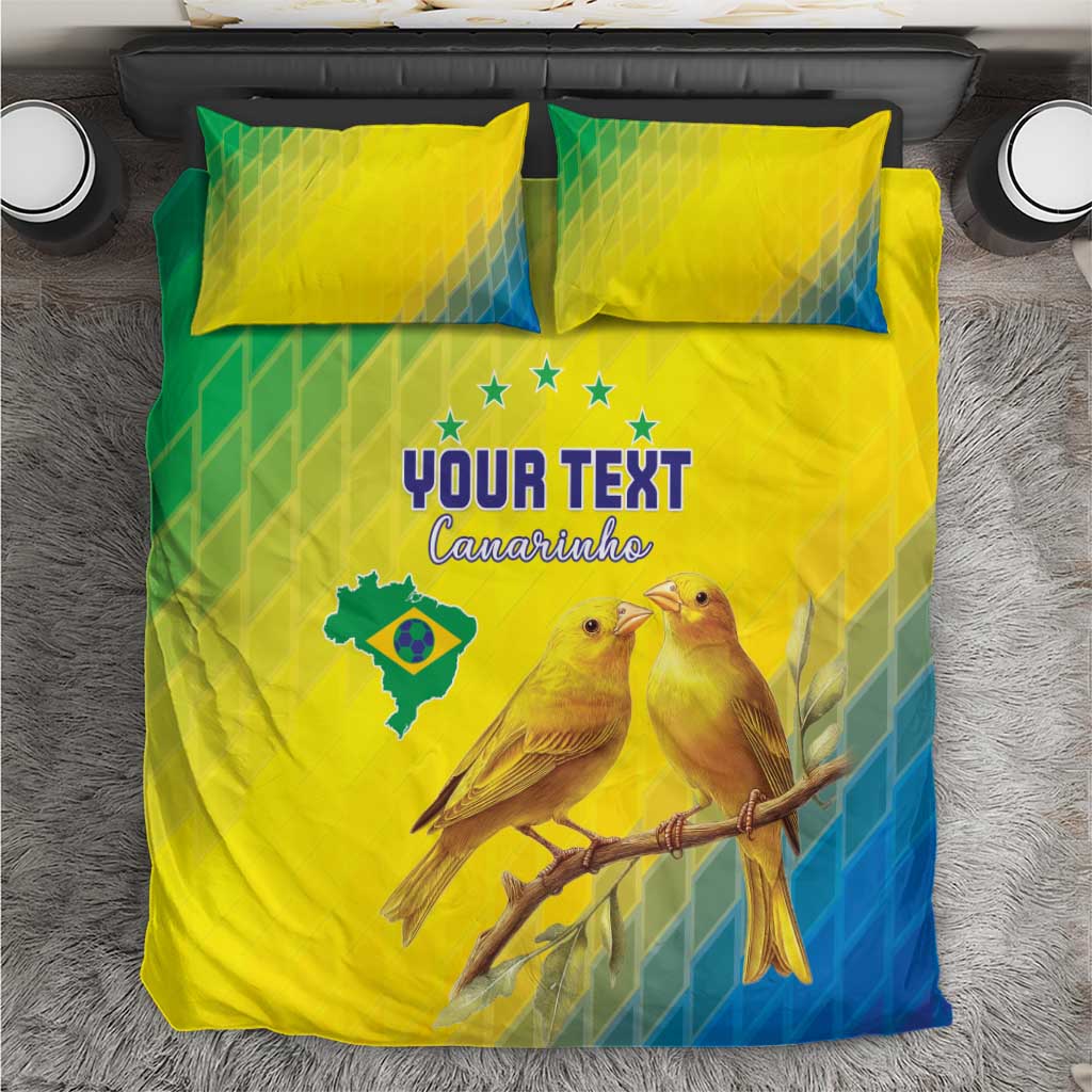 Custom Brazil Football Bedding Set Go Canarinho Go