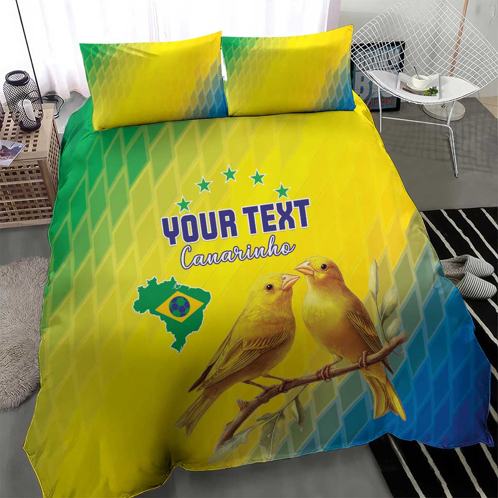 Custom Brazil Football Bedding Set Go Canarinho Go