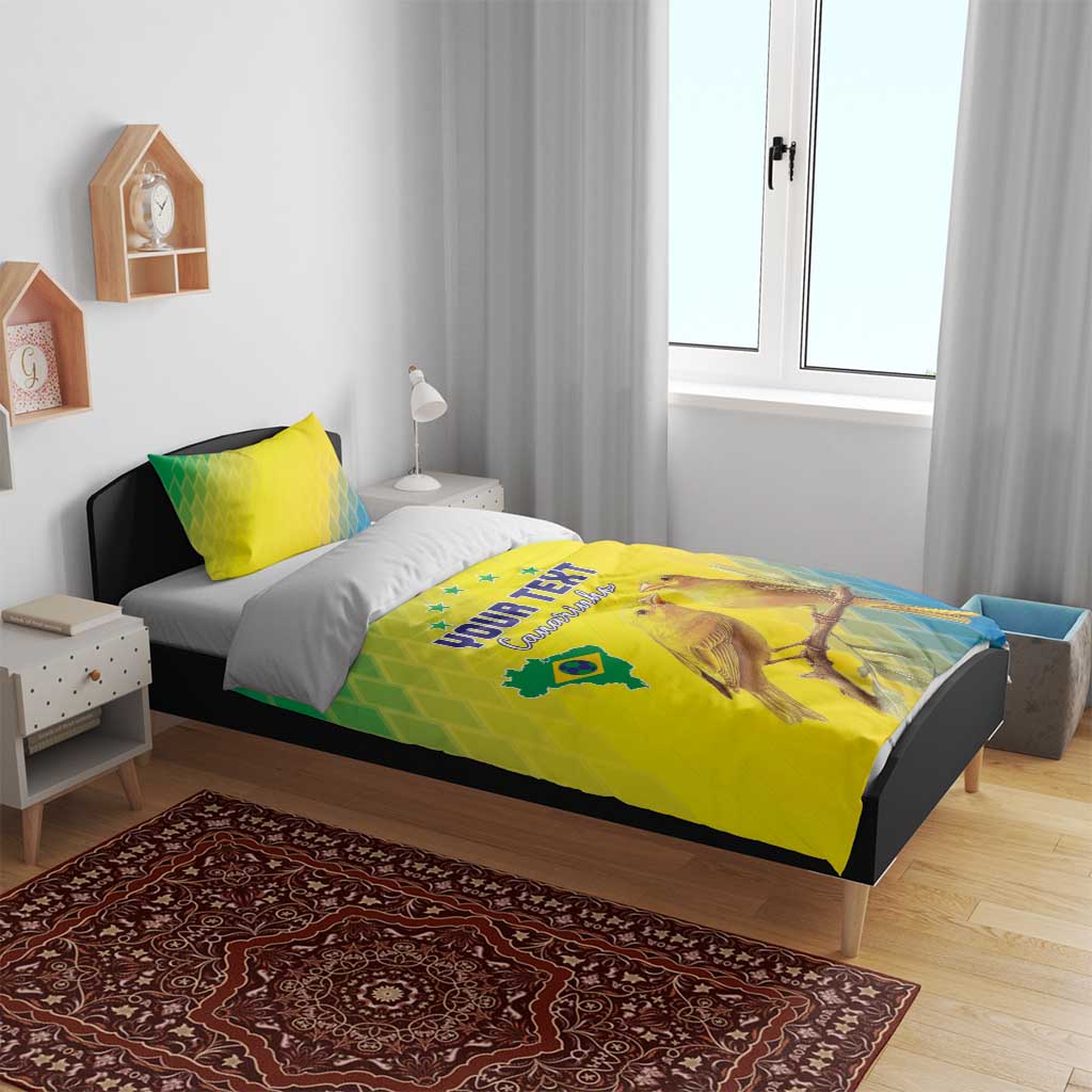 Custom Brazil Football Bedding Set Go Canarinho Go