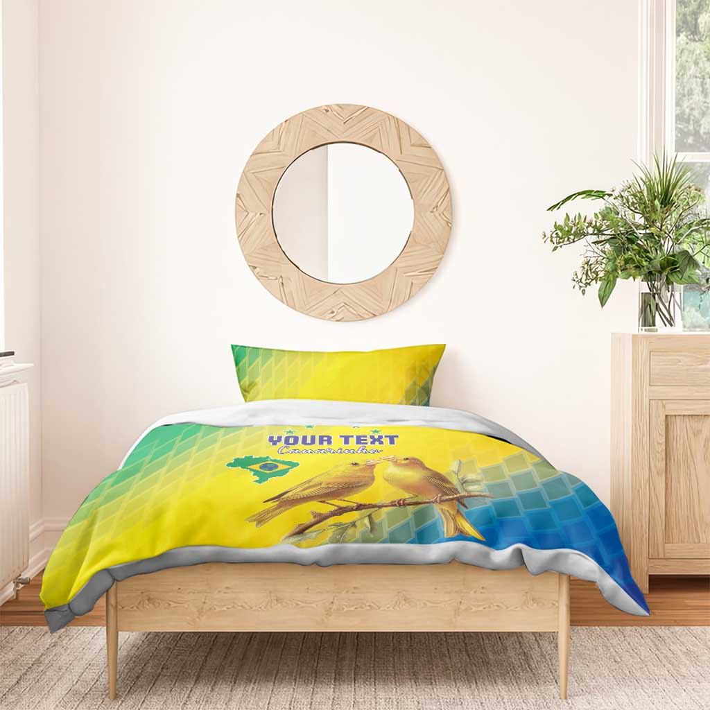 Custom Brazil Football Bedding Set Go Canarinho Go