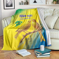 Custom Brazil Football Blanket Go Canarinho Go