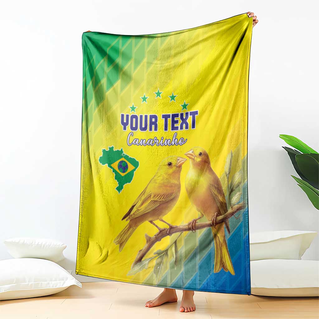 Custom Brazil Football Blanket Go Canarinho Go