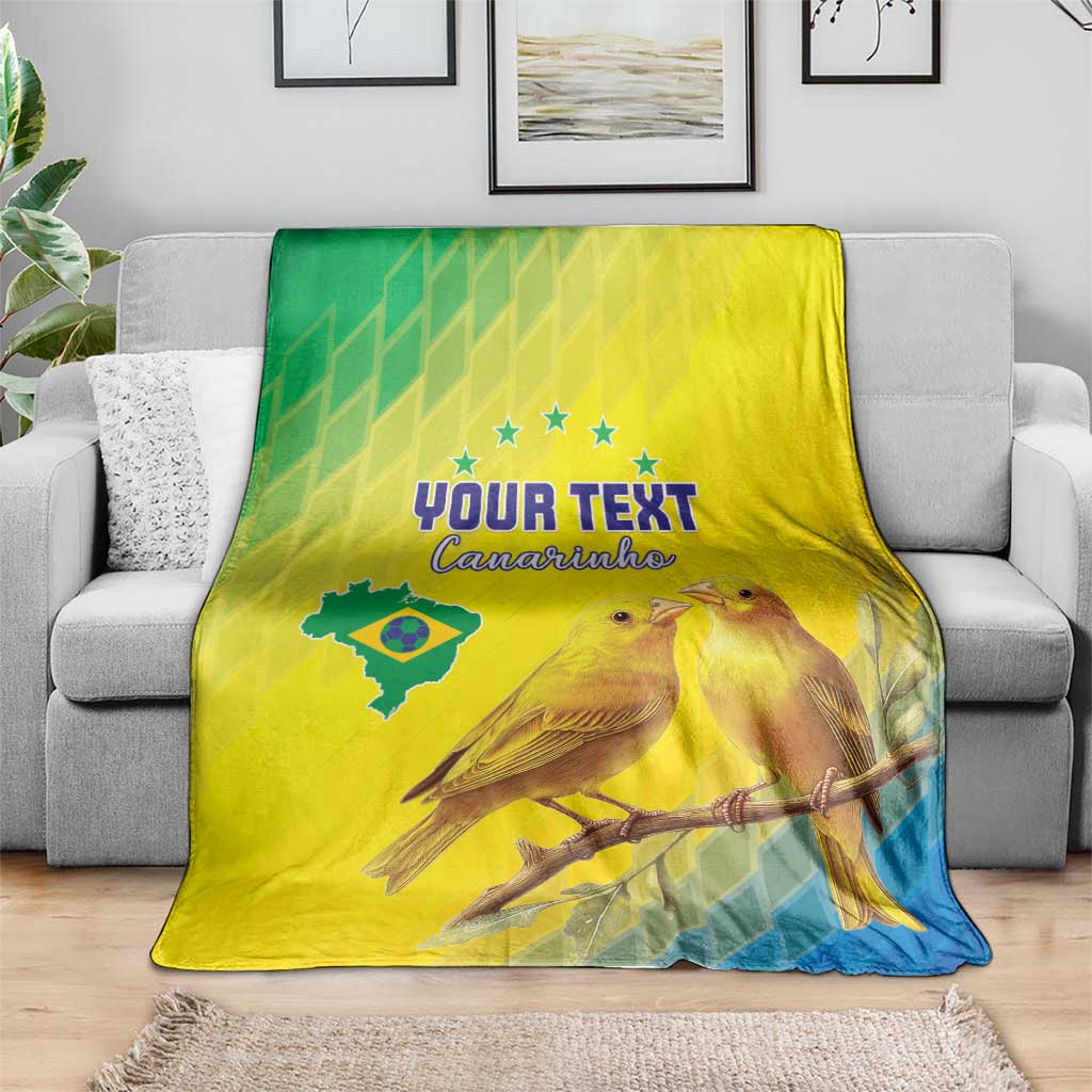 Custom Brazil Football Blanket Go Canarinho Go