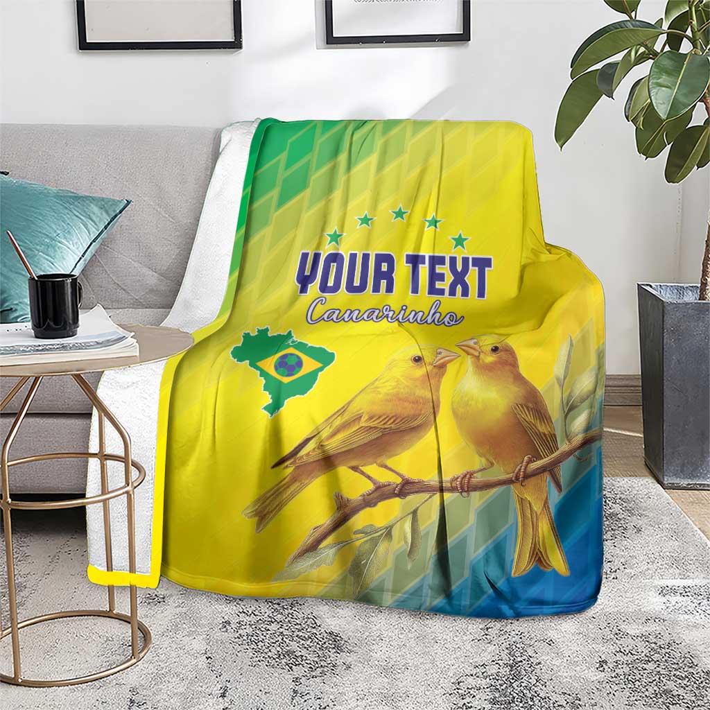 Custom Brazil Football Blanket Go Canarinho Go