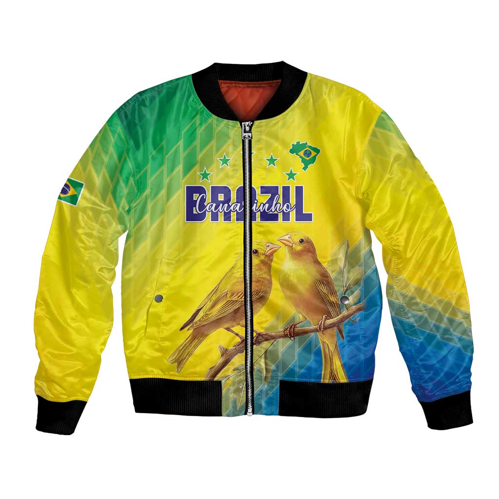 Custom Brazil Football Bomber Jacket Go Canarinho Go