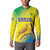 Custom Brazil Football Button Sweatshirt Go Canarinho Go
