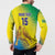 Custom Brazil Football Button Sweatshirt Go Canarinho Go