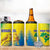 Custom Brazil Football 4 in 1 Can Cooler Tumbler Go Canarinho Go